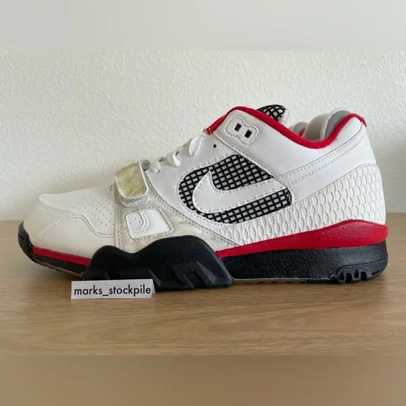 2007 NIKE SB AIR TRAINER 2 SUPREME WHITE FIRE RED 317646-111  display picture 1